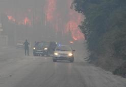 Komşuda yangın! Yerleşim yerlerini tehdit ediyor