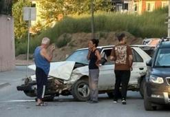 Cipiyle, kavga ettiği eşinin otomobiline defalarca çarptı! Araçlar hurdaya döndü