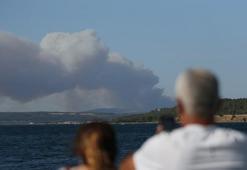 Çanakkale Gelibolu'da orman yangını! Havadan karadan müdahale