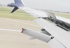 Uçuş sırasında kabusu yaşadılar: Uçağın kanadındaki flap havada koptu!