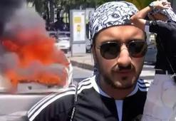 Hayali 2 ay sürdü! Aldığı araba Beşiktaş'ta alev alev yandı
