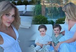 Yasemin Şefkatli paylaştı! Sevimli ikizler Emir ve Ayel'in keyfi yerinde