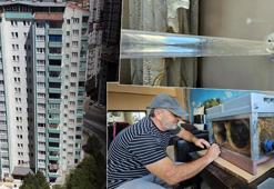 15. katta evine kurduğu düzenek şaşkına çevirdi: Görenler 'hayalim' diyor