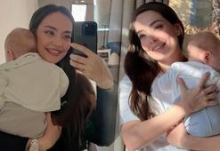 Cansel Elçin ve Zeynep Tuğçe Bayat'tan çekirdek aile pozu! İç ısıtan kareler geldi