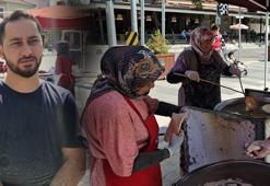 Bitmeyen depremlere karşı halk şehrin merkezinde lokma döktürdü!