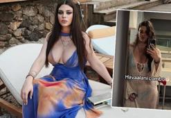 Yine olay oldu! Derin Talu'dan havalimanında bikini- pareo kombini