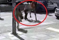 Yol verme kavgasında darbedilen kadın yaralandı! O anlar kamerada