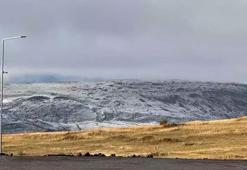 Ardahan'ın yükseklerindeki yaylalar, dolu nedeniyle beyaza büründü