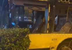 Ümraniye'de İETT otobüsü ile otomobil çarpıştı! 1'i ağır 2 yaralı