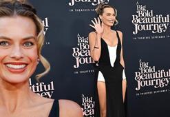 Margot Robbie film galasında cesur elbisesiyle büyüledi
