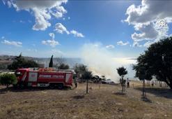 Büyükçekmece'de saman balyalarının bulunduğu ahırda çıkan yangın söndürüldü
