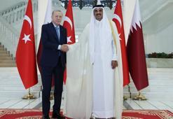 Cumhurbaşkanı Erdoğan, Doha'da Katar Emiri Al Sani ile bir araya geldi