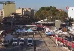 Sındırgı'da 4.9 büyüklüğündeki deprem anı kameralara