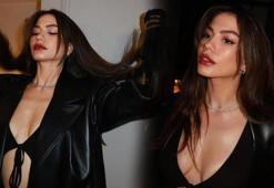 Güzelliğiyle takipçilerini büyüledi! Siyahlar içindeki pozlarına beğeni yağmuru