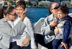 Boğaz keyfi yaptılar! Ünlü oyuncudan mutlu aile pozu