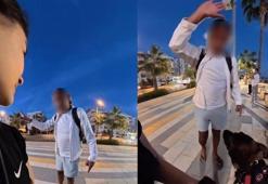 Bankta köpeğiyle oturan kız çocuğu kabusu yaşadı! 'Keserim, git buradan'