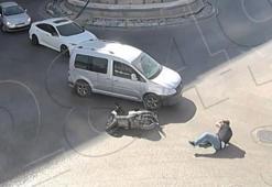 Sürücü yola savruldu! Dikkatsizlik ve kural ihlalleri...