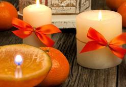 Mandalina kabuğundan mis kokulu mumluk! Ortadan kesin, görüntüsü çok şık