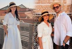 Aşıklar Fas'ta ortaya çıktı! Faruk Sabancı ve Esra Bilgiç çiftinden yeni kare