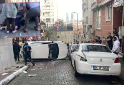 Kağıthane'de okul yolunda kaza! Sokak savaş alanına döndü: 2’si çocuk 4 yaralı