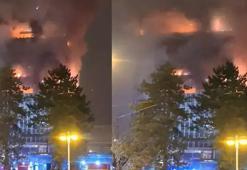 Hırvatistan'da gökdelende yangın! Ekiplerin müdahalesi sürüyor