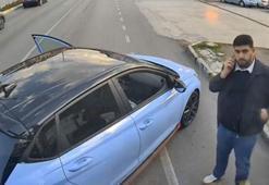 Kadın şoförün kullandığı otobüsün önünü kesen genç, "maganda" ilan edilmesine tepki gösterdi