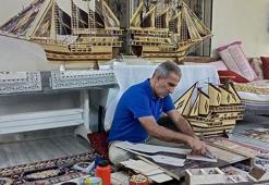 Talep yağıyor: Evinde kurduğu atölyede 32 yıldır gemi maketi yapıyor