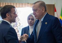 Cumhurbaşkanı Erdoğan, Fransa Cumhurbaşkanı Macron ile görüştü