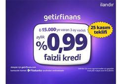 GetirFinans’tan tek güne özel %0,99 faizli kredi fırsatı