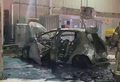 Şarj halindeki elektrikli otomobilde patlama