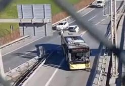 İETT şoförü yolu kaçırdı, tüm trafiği tehlikeye attı