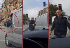 Ümraniye’de trafikte ön kesme ve tehdit kamerada: 'Görüntüyü sil'