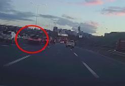 Trafikte makas atan sürücü kazaya sebep oldu