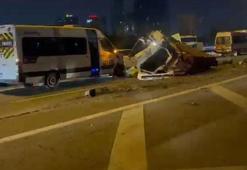 Bağcılar TEM Otoyolu'nda zincirleme kaza! Trafik durma noktasına geldi