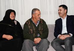 Koyunlu çifti Bakan Kurum'u bu kez sevinç gözyaşlarıyla karşıladı