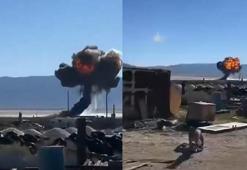 ABD Hava Kuvvetleri'ne ait F-16 düştü! Dehşet anları kamerada