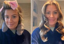 Geceden hazırladı, bukleleri bozulmadı! Isıya gerek kalmadan şekil veren çorap taktiği