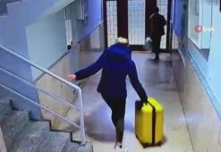 Güllü’nün kızının arkadaşı ile birlikte bavullarla binadan çıktığı anlara ilişkin görüntü ortaya çıktı