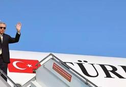 Cumhurbaşkanı Erdoğan Türkmenistan'da resmi törenle karşılandı