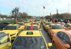 Taksicilerden konvoylu eylem: 'Korsana hayır'