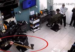 Kuaföre baltalı saldırının yeni görüntüleri ortaya çıktı