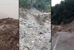 Kastamonu'da heyelan! İnebolu-Doğanyurt-Cide karayolu kapandı