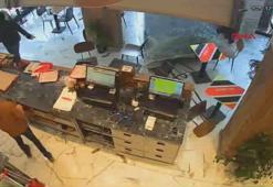 Otomobil döner salonuna girdi, o anlar kamerada