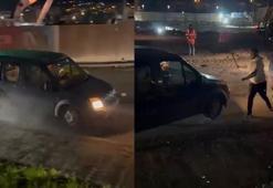 Kocaeli'de şoke eden görüntüler! Öfkeli sürücü taksi, otobüs ve otomobile çarptı