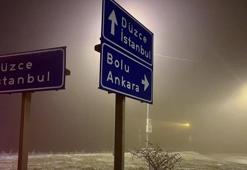 Bolu Dağı'nda kar yağışı başladı