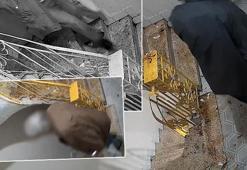 Kapının önünü çöplüğe çevirdi, tehdit mesajları yazdı