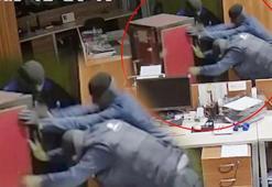 2 milyon euroluk soygun! Yüzleri maskeli 4 kişi çelik kasayı metrelerce sürükledi