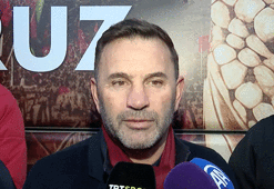 Okan Buruk, Filistin'e destek eyleminde konuştu