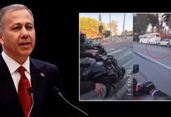 Bakan Yerlikaya duyurdu: Polisin üzerine motosiklet süren şahıslar tutuklandı