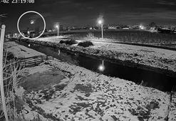 Samsun’da gök taşının düşme anı kamerada